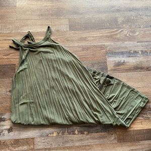 NWOT Time & Tru Knit Halter Dress Olive Green